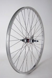 Baghjul 26" MTB 7 Skruekrans s�lv