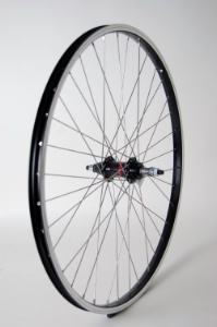 Baghjul 26" MTB 7 Skruekrans sort