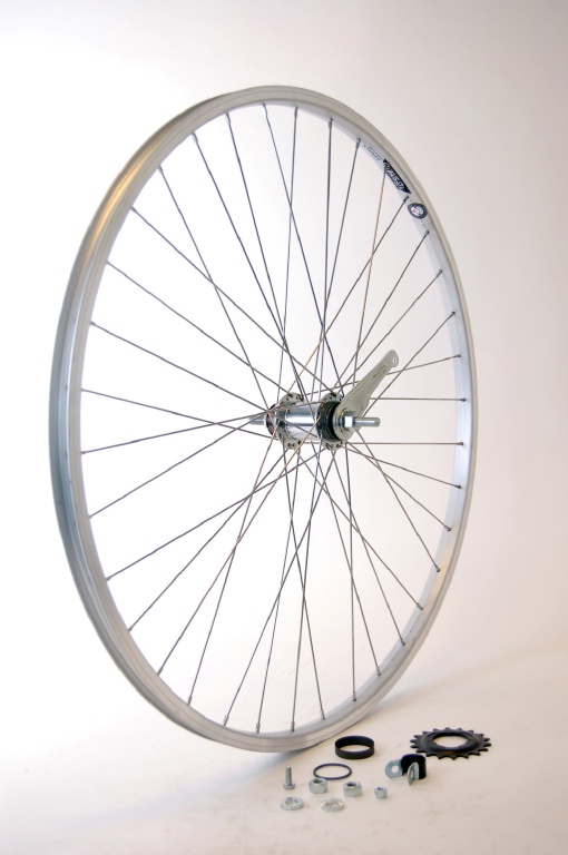 Baghjul 700C Shimano 1 Gear s�lv