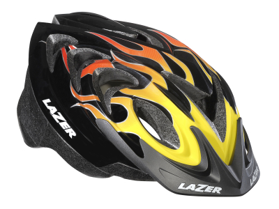 Lazer Junior Fireball sort/orange 50-57 cm