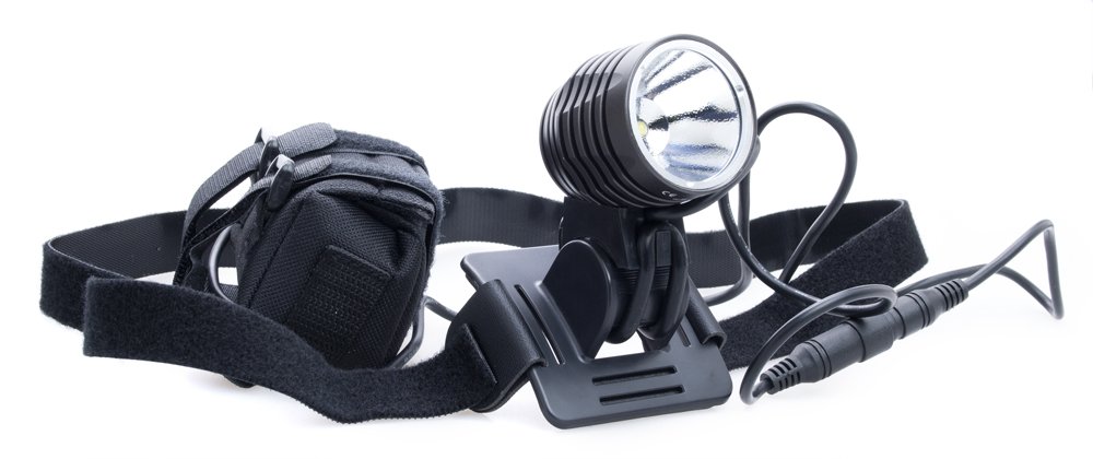 Inton PRO 1000 lumen LED forlygte m. lader og hjelmbeslag