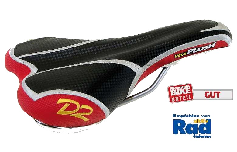 Velo PLUSH saddel r�d/carbon look