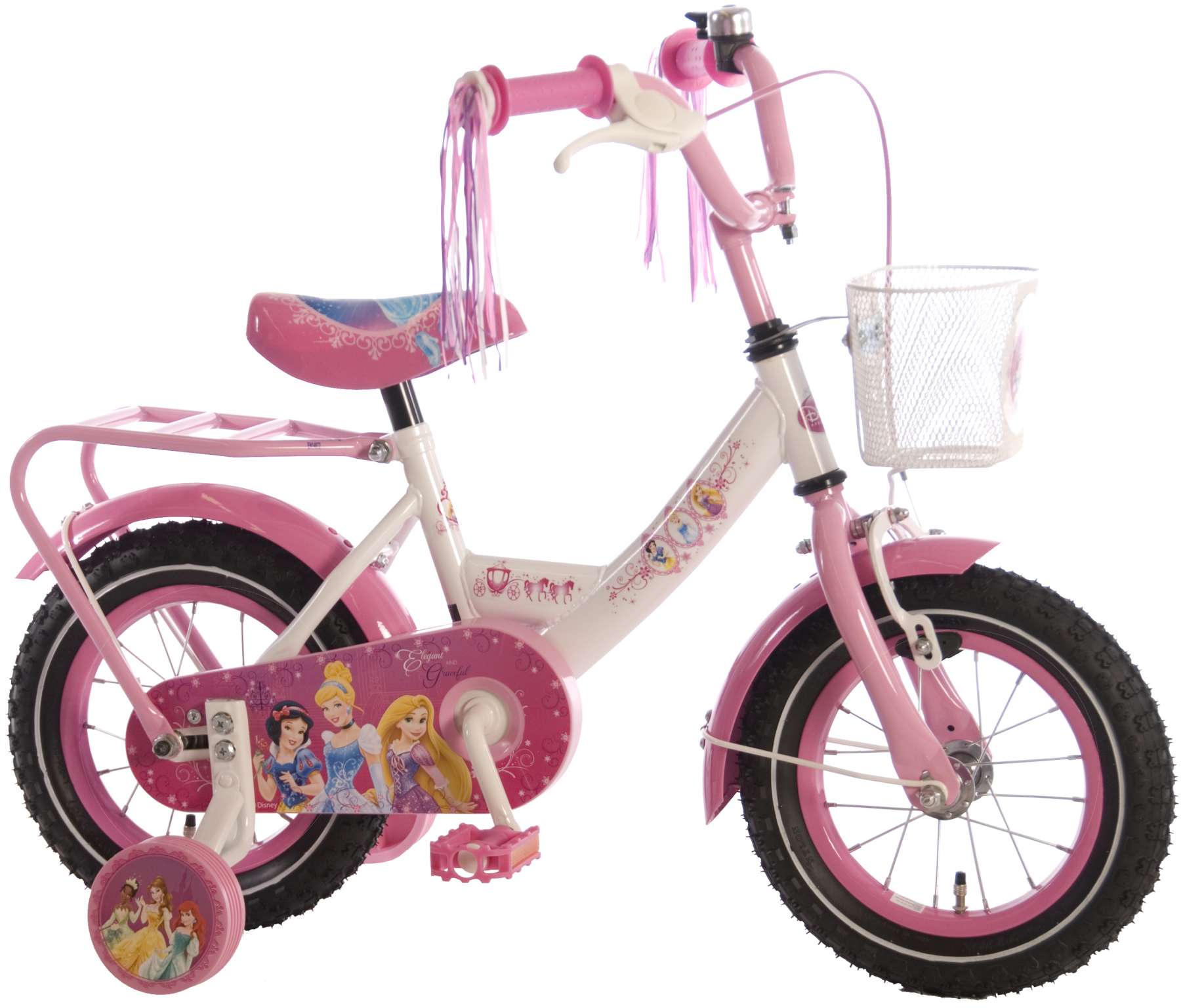 stout Hong Kong Menda City Volare Disney Prinsesser 12 pigecykel med støttehjul - 999,00 :  Cykelgear.dk - Cykelgear.dk