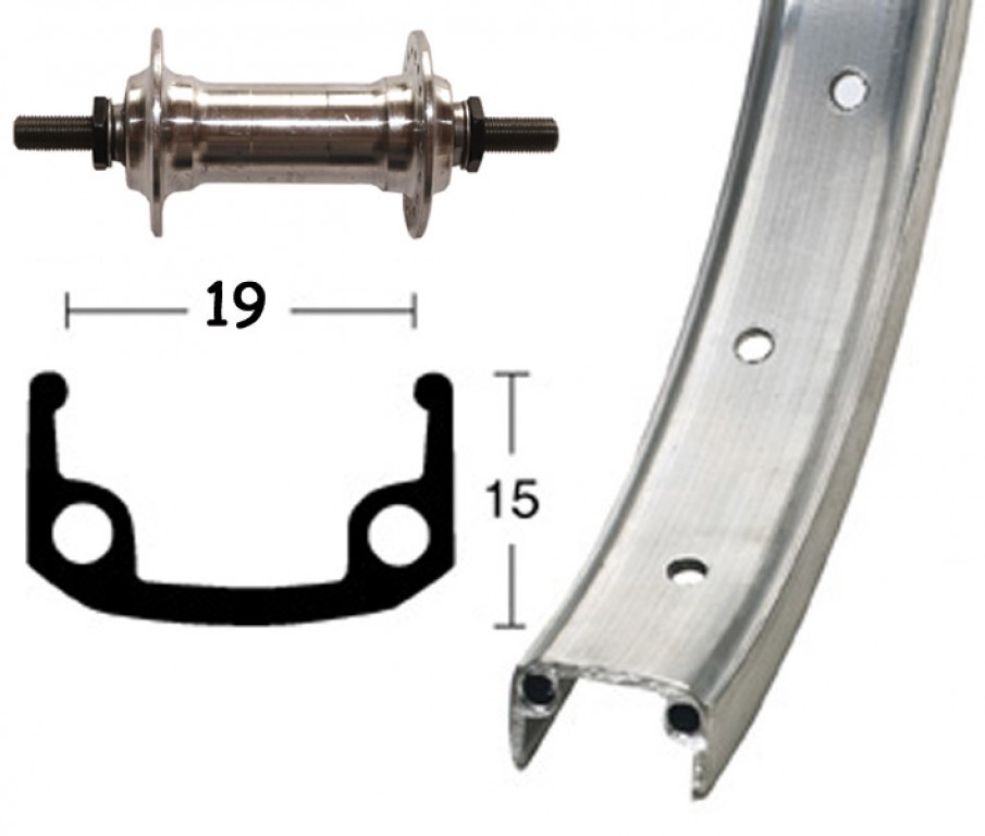 Forhjul 28" 700C med m�trik