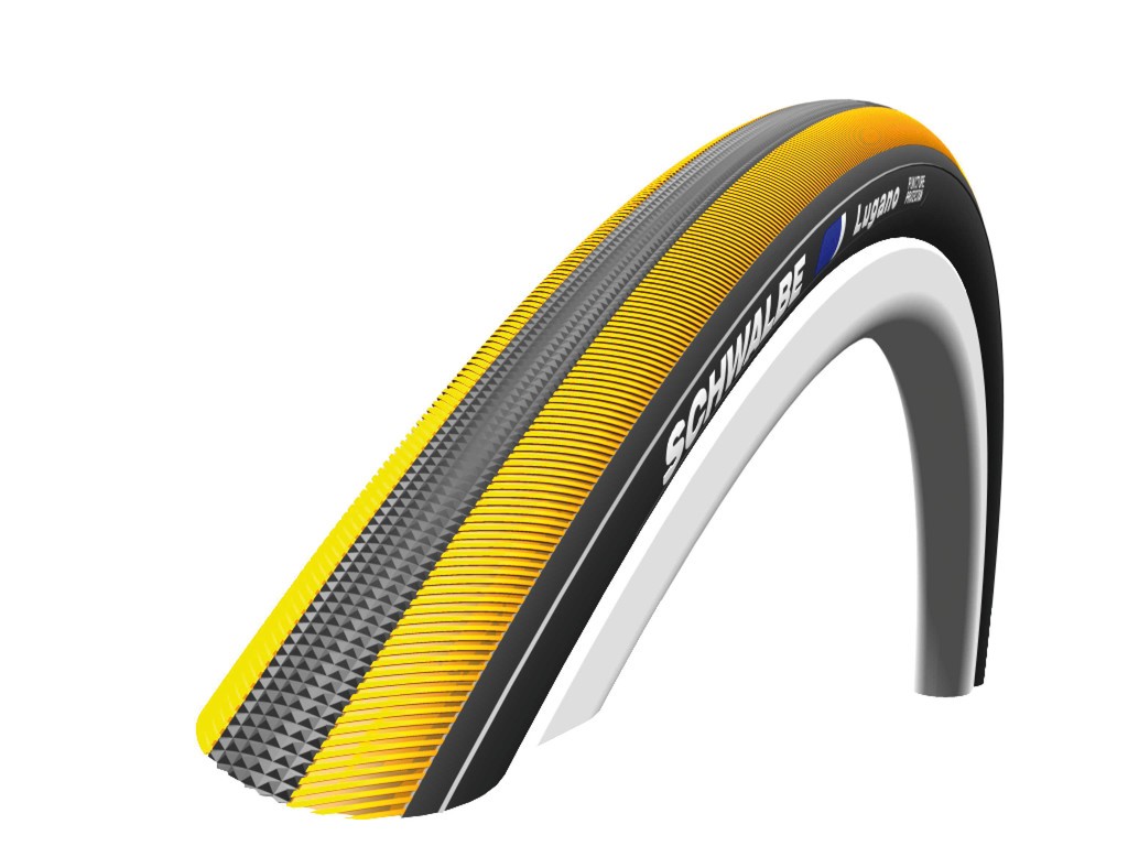 Schwalbe Lugano 700x23C gul/sort kanttr�d