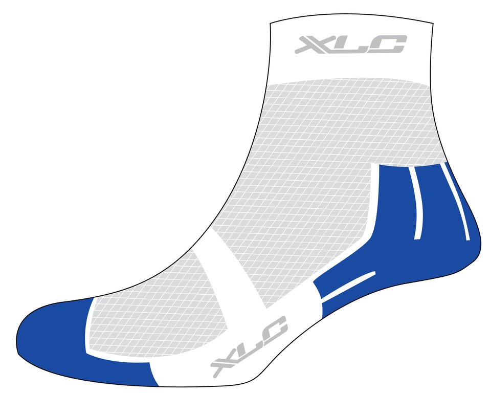 XLC mtb sokker med coolmax hvid/blå - : Cykelgear.dk - Cykelgear.dk