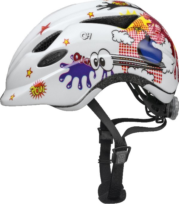 Abus - Anuky Comic | Hjelme Abus Anuky cykelhjelm - White Comic 47-52 cm. | Hjelme