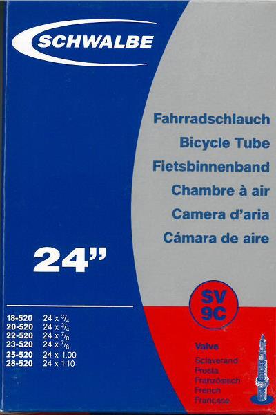 Schwalbe slange 24" x 0,75-1,10" (520-18/28)