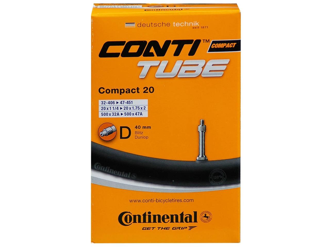 Continental 20 Slange 32/47-406/451 med 40mm dunlop ventil"