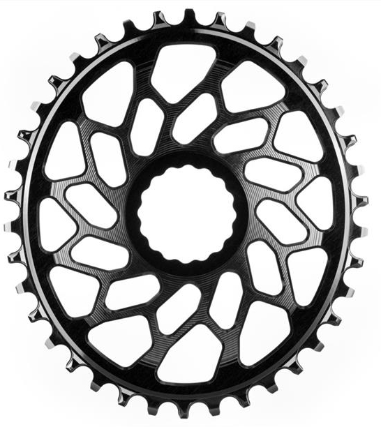Absolute Black Singlespeed Klinge 44T Oval Direkte Montering Sort