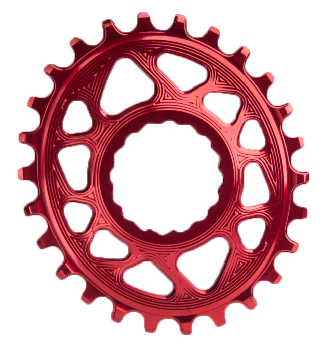 AbsoluteBlack Oval 32T Klinge Direkte Montering (Raceface) Rød 3 mm offset