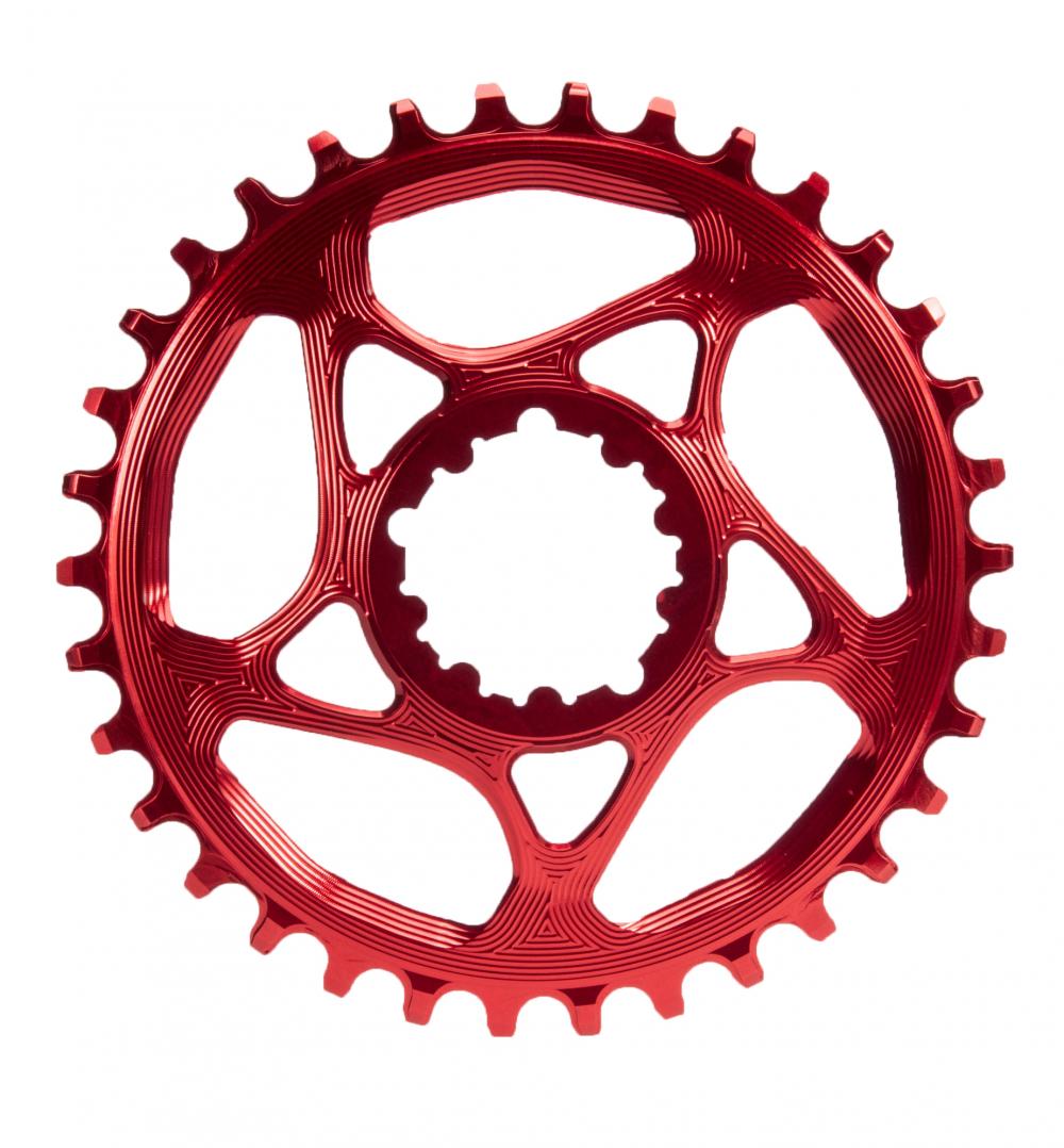 AbsoluteBlack Chainring Direct Mount Singlespeed 34T - Round - SRAM - Rød