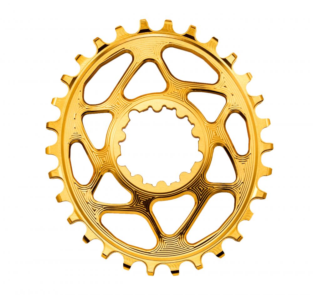 Absolute Black Klinge 32T direkte montering Oval SRAM GXP Guld