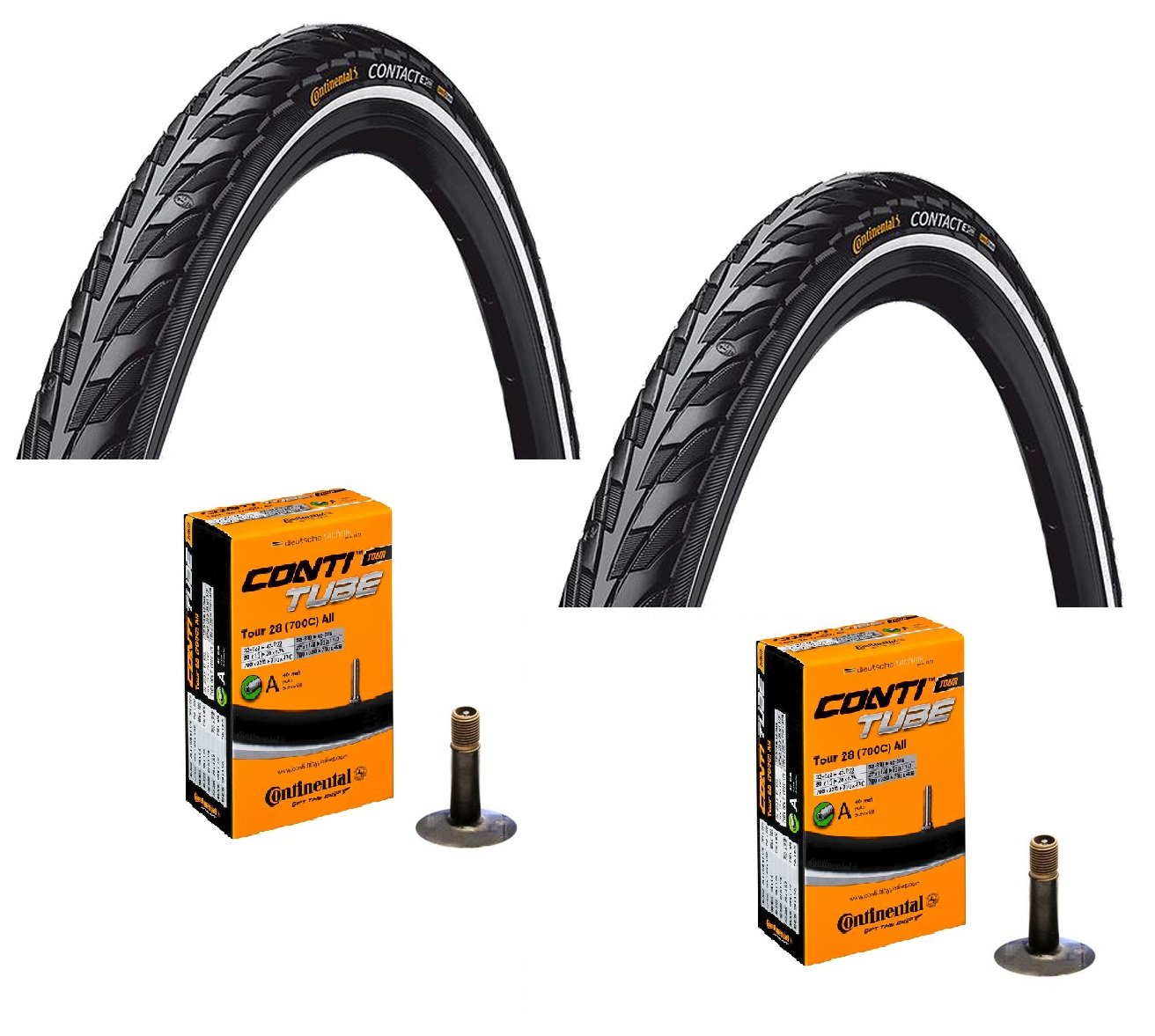 Continental Contact hverdagsdæk 700 x 40C reflekskant sampak autoventil