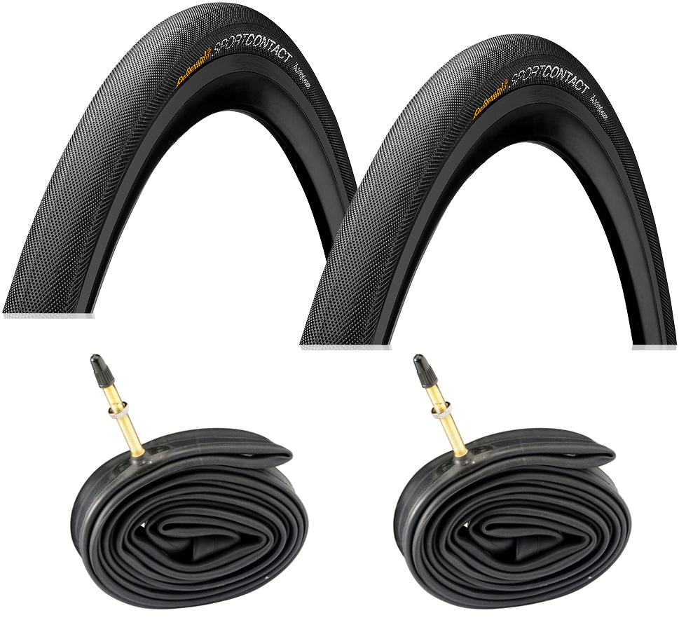 2 Dæk + 2 Slanger Continental Contact Speed 700x28c racer ventil