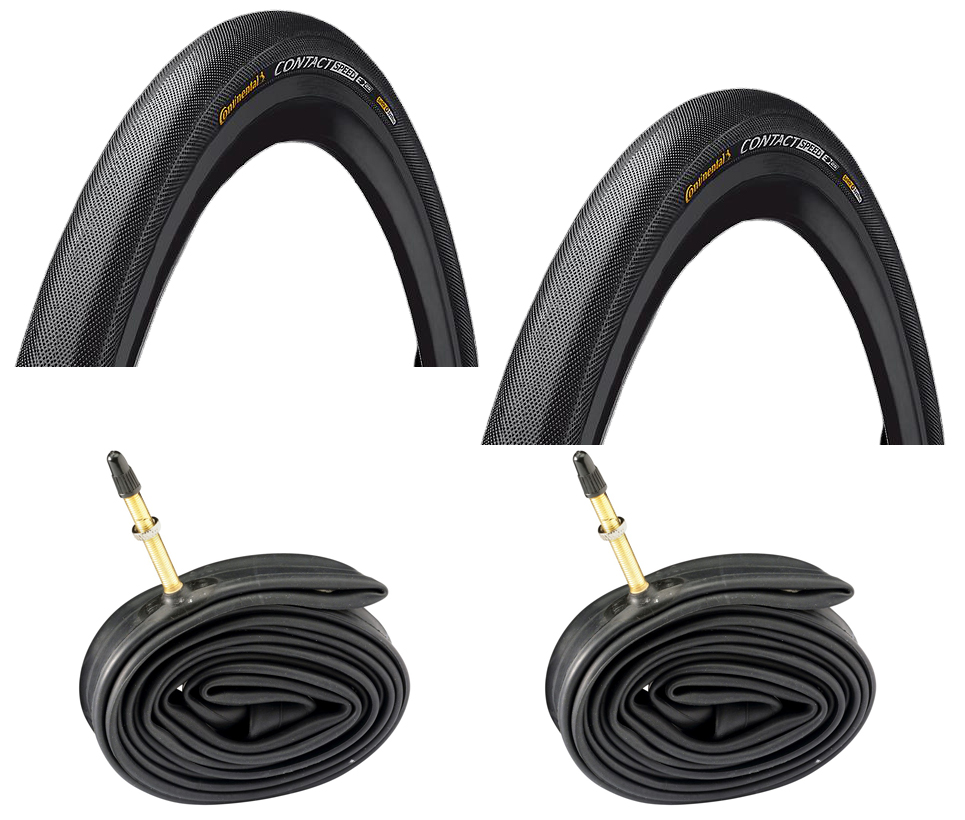 2 Dæk + 2 Slanger Continental Contact Speed 700x32 (32-622) Racer ventil