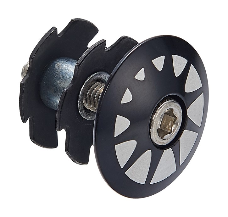 Ekspander + top cap sort 1 1/8" M/Cap til Aheadset
