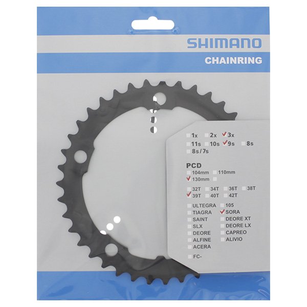Shimano Sora - 39 tands klinge road - BCD130 - Sort - FC-3503