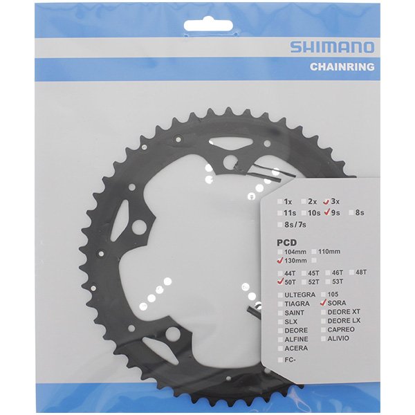 Shimano Sora - 50 tands klinge road - BCD130 - Sort - FC-3503