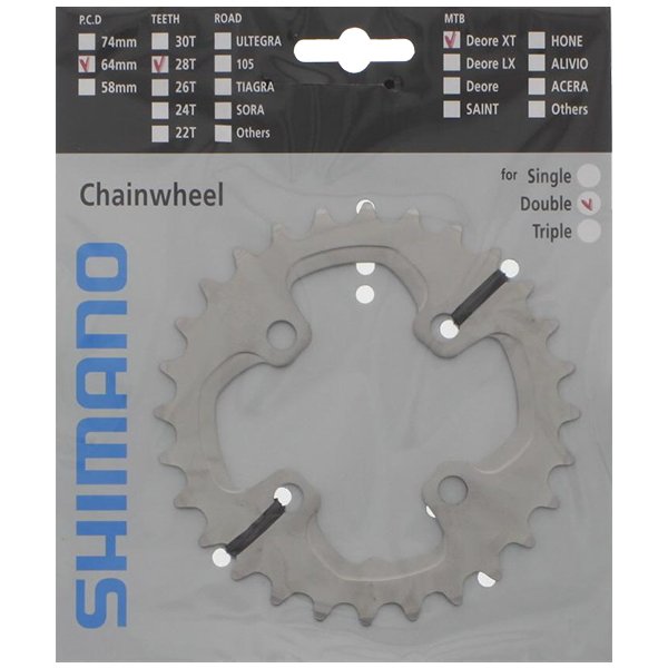 Shimano Klinge Fc-m785 64mm Sort 10-sp 28t - Cykel klinge