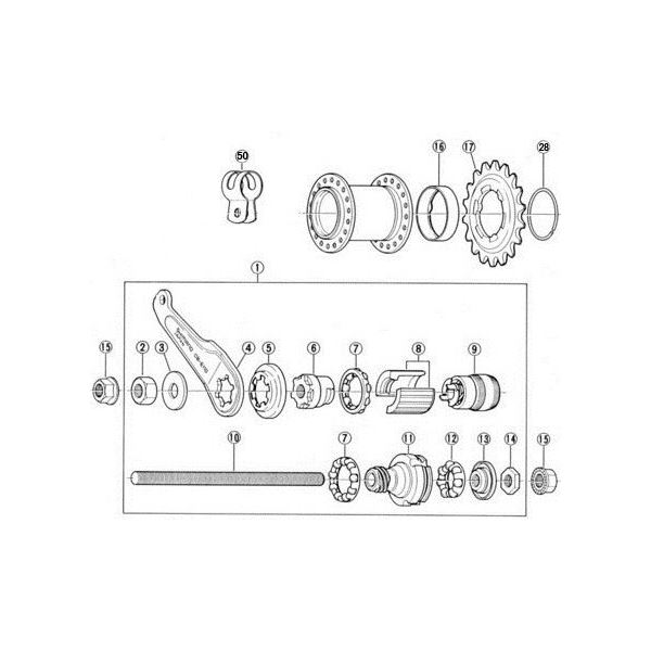 Shimano koblingskonusenhed til bagnav model CB-E110