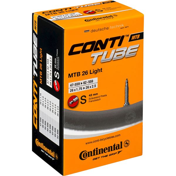 Continental 26 Letvægts Slange 47/62-559 med 42mm racer ventil"