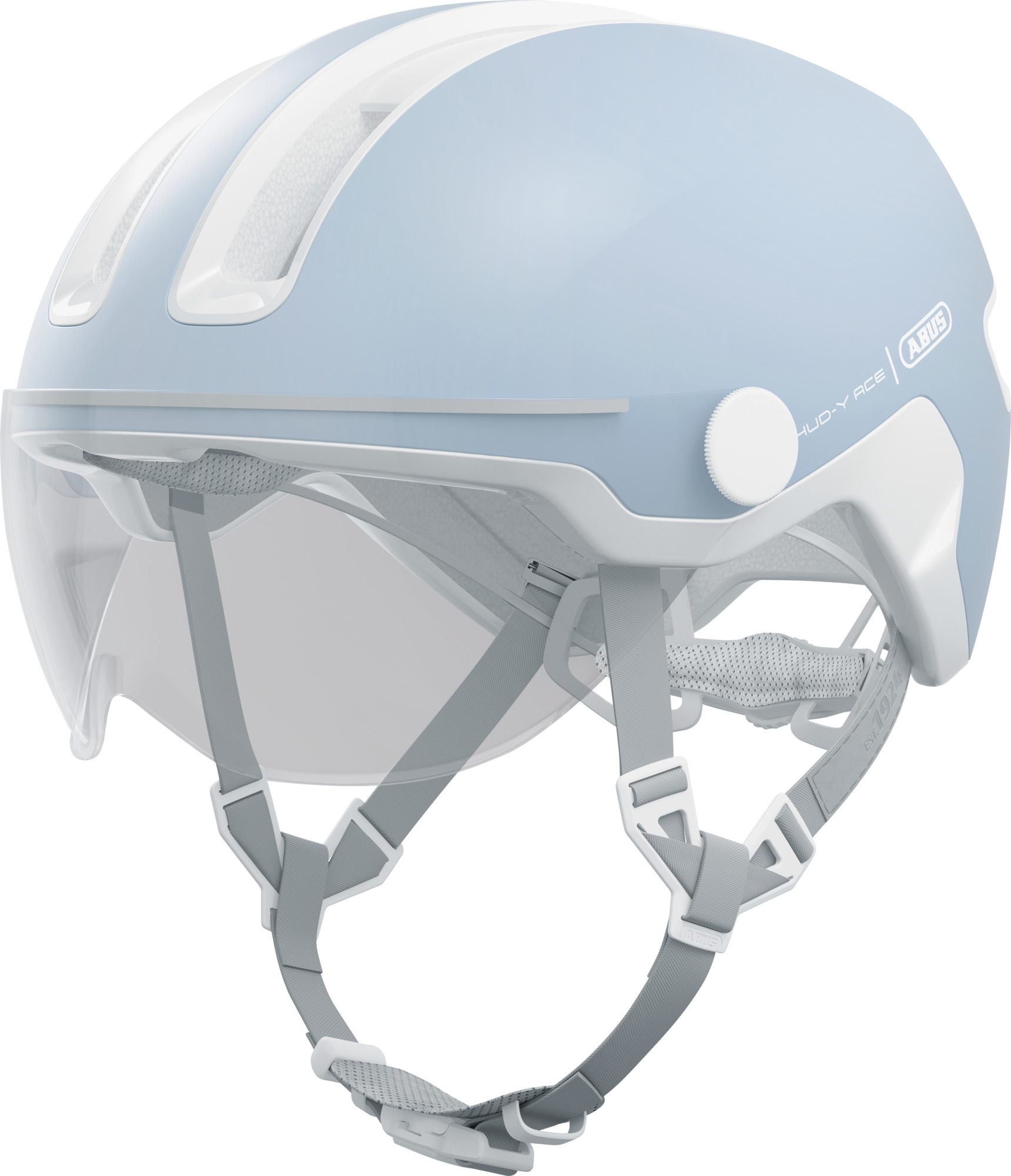 ABUS HUD-Y ACE cykelhjelm LED pure aqua