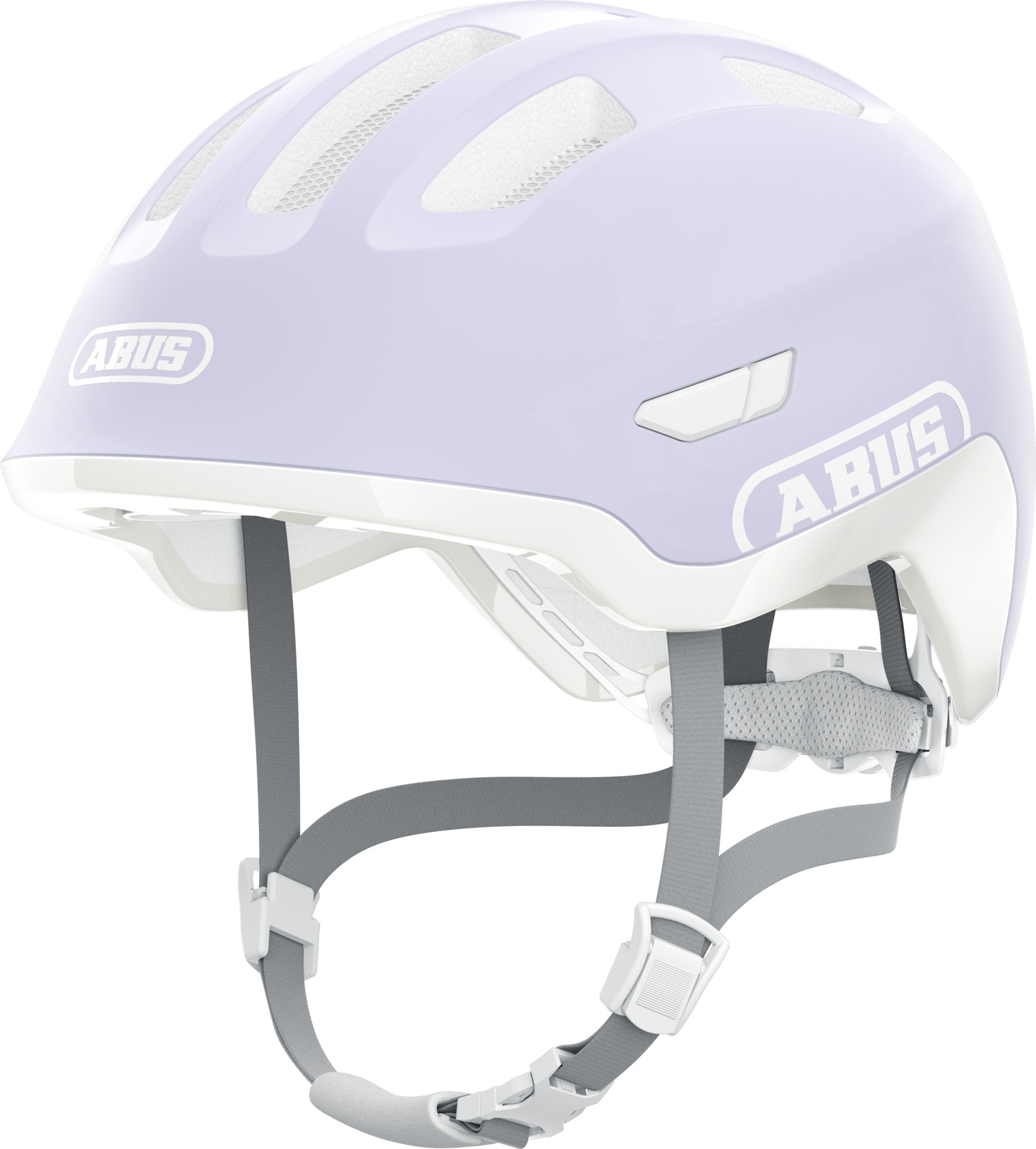 Abus - Smiley 3.0 ACE LED Pure Lavender - børnehjelm - Medium (50-55 cm) / Hvid