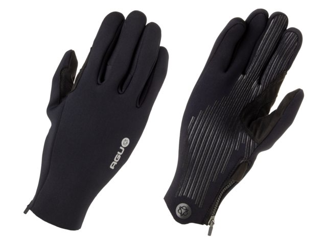 AGU Neoprene Zip cykelhandsker sort
