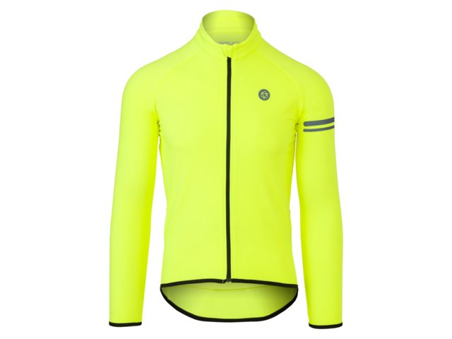 AGU Thermo Jersey Essential - Cykeltrøje - L/Æ - Hivis neon gul - Str. S