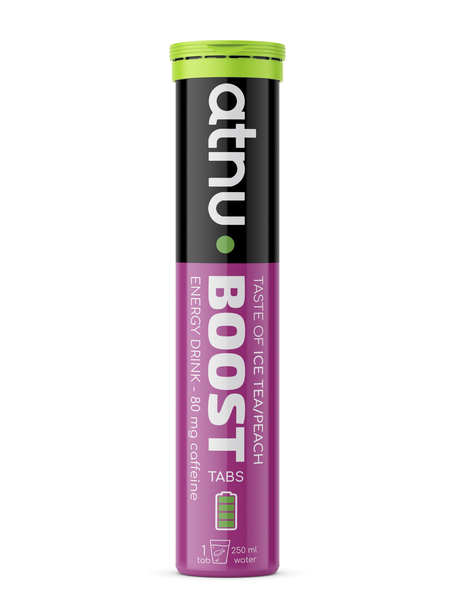 ATNU Boost Energy Drink - Koffeintabs med smag af Ice Tea Peach - 20 tabs