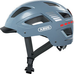 Abus Hyban 2.0 LED signal glacier shiny m. indbygget led lys - Cykelhjelm - Large (56-61 cm)