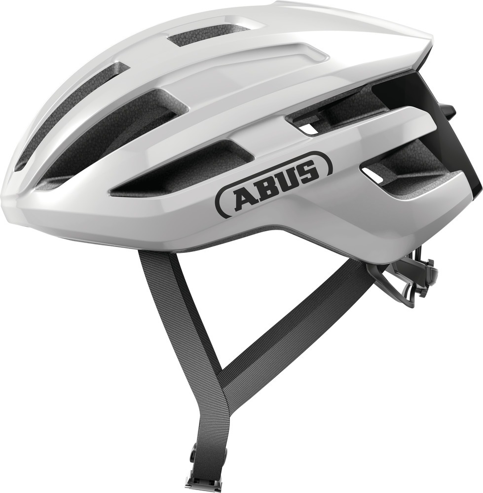 Abus PowerDome shiny white cykelhjelm - Small (51-55 cm) / Hvid