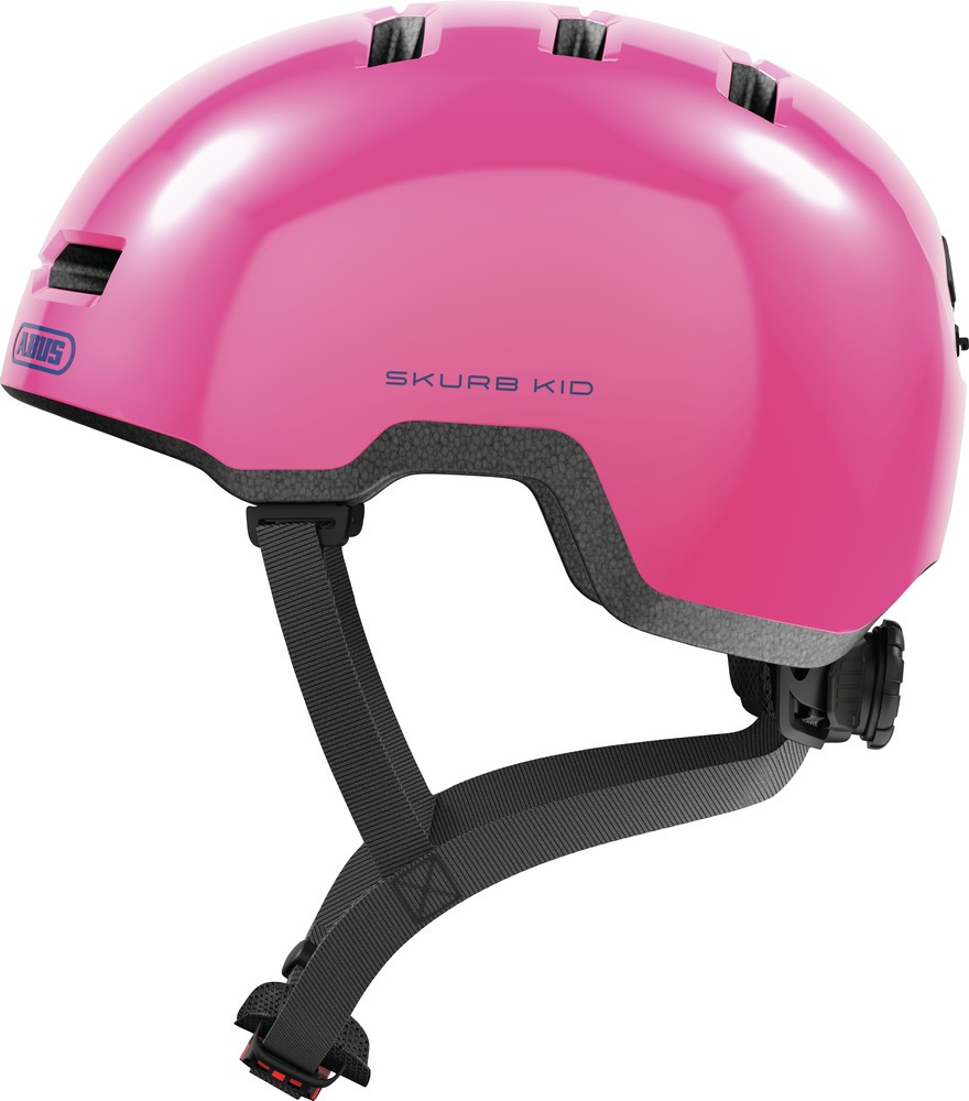 Abus Skurb Kid Cykelhjelm Shiny Pink (Hjelmstørrelse: 45-50 cm)