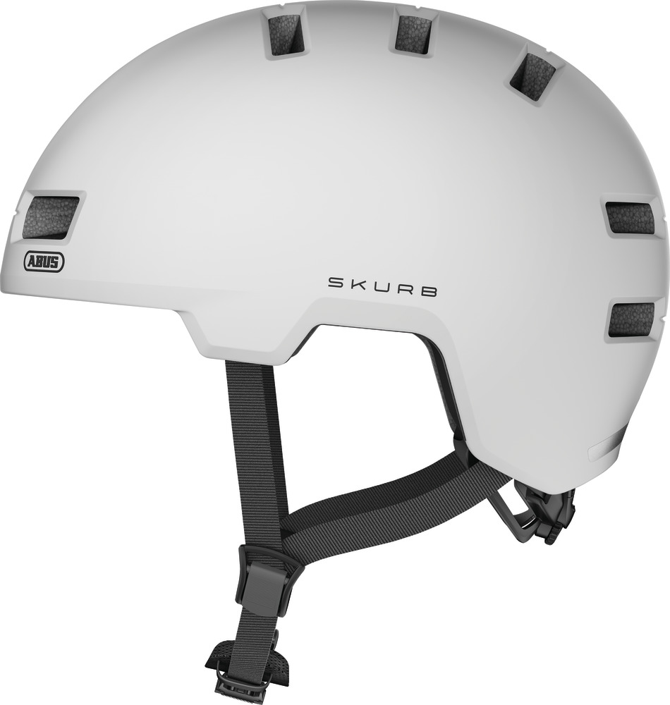 Abus Urban skurb pearl white - Cykelhjelm - Small (52-56 cm) / Hvid