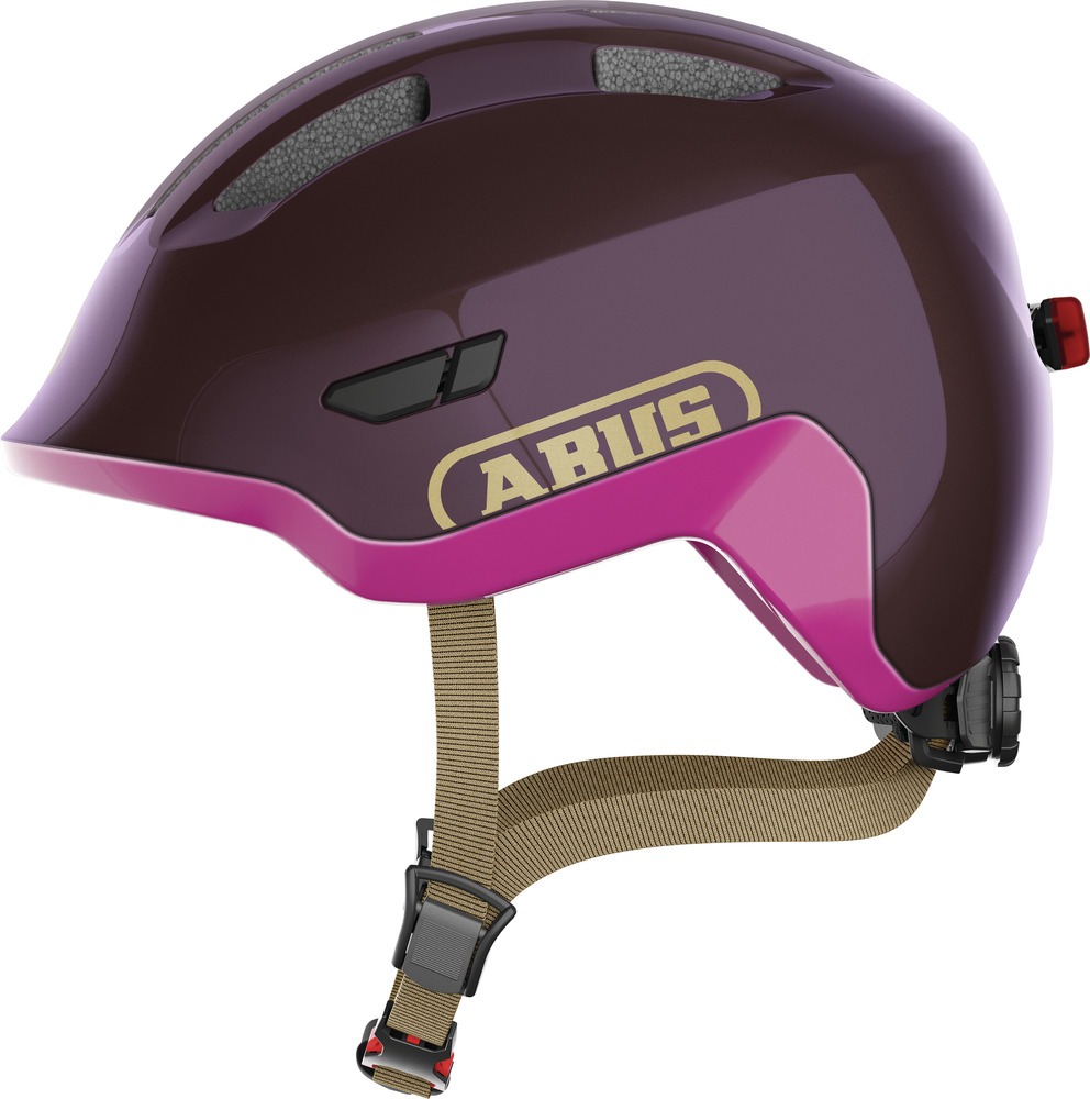 Abus - Smiley 3.0 ACE LED royal purple - børnehjelm - Small (45-50 cm) / Lilla