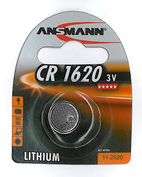 Ansmann CR1620 Knapcelle batteri 3V (Lithium) - 1 stk.