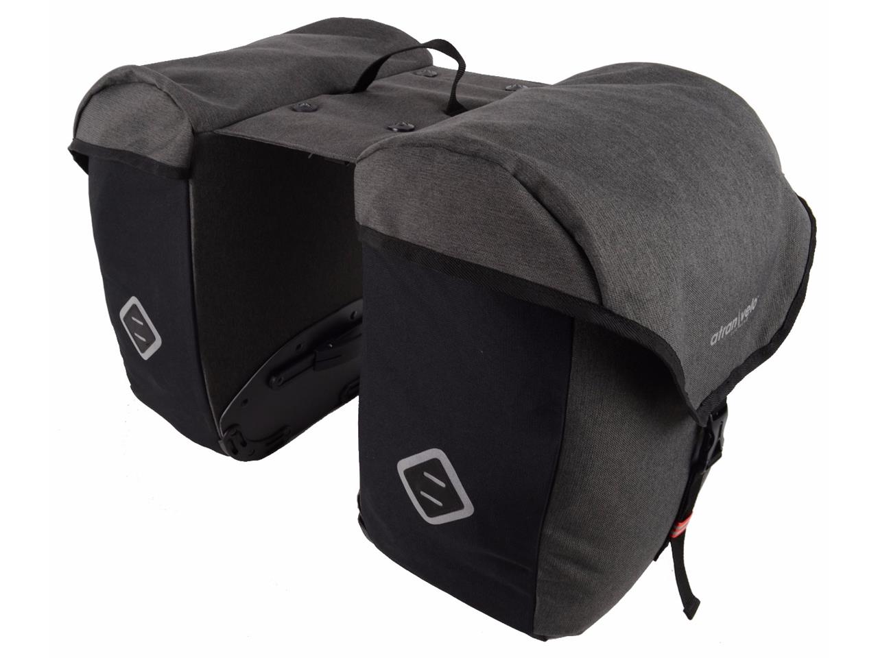 Atran Velo ZAP - Dobbelt taske til bag - AVS system - 2x25L - Grå/Sort