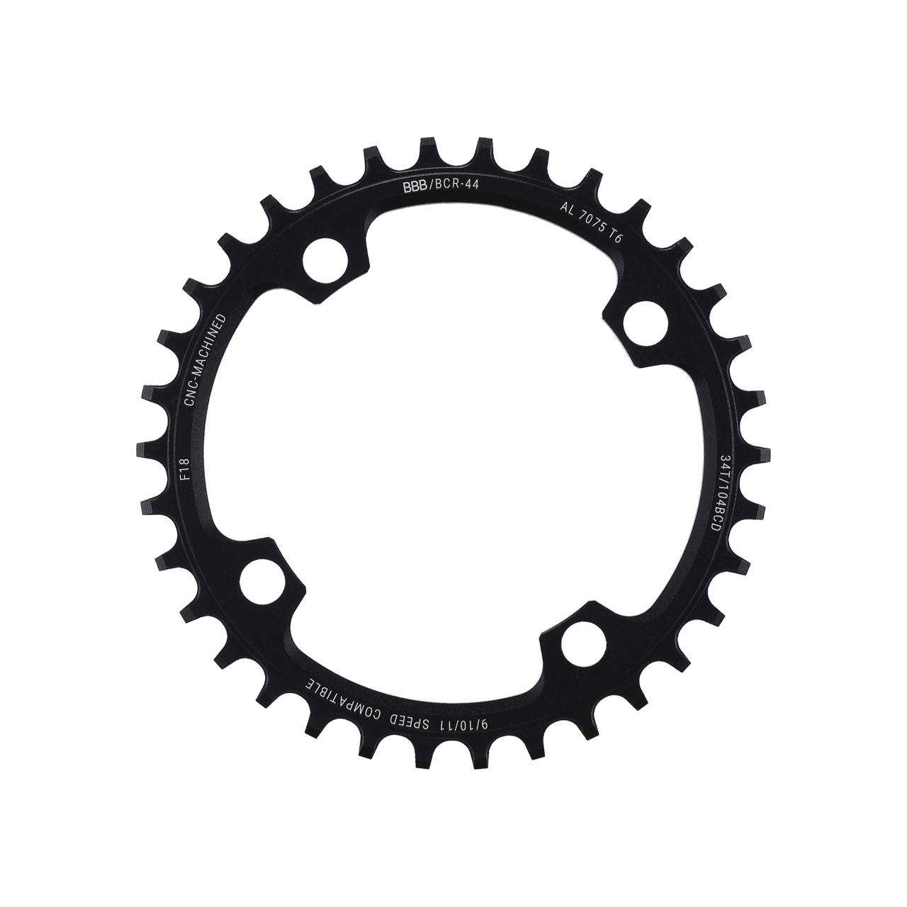 BBB klinge MTB gear 34 tands - 1 x 9/10/11 gear - ø104mm