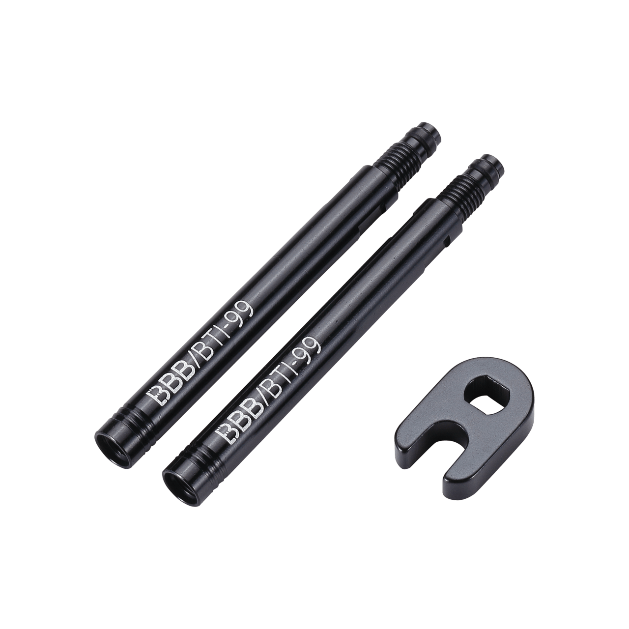 BBB BTI-99 - Ventilforlænger - 50mm - MTB/Road - 2 stk. inkl. Nøgle - Sort