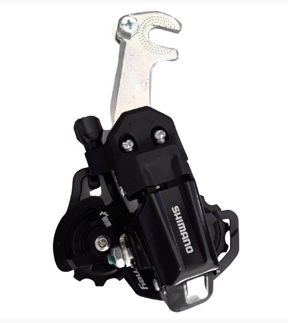Shimano Tourney - Bagskifter RD-TY200 Sort - Til 6 eller 7 gear - Med klo til montering