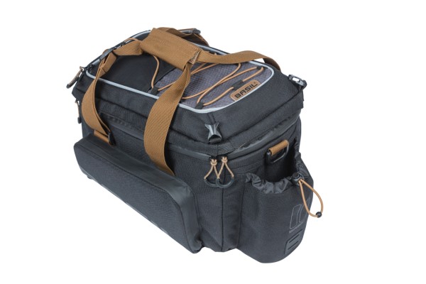 Basil Miles XL - Cykeltaske til bagagebærer - 9-36 liter - Mørkegrå
