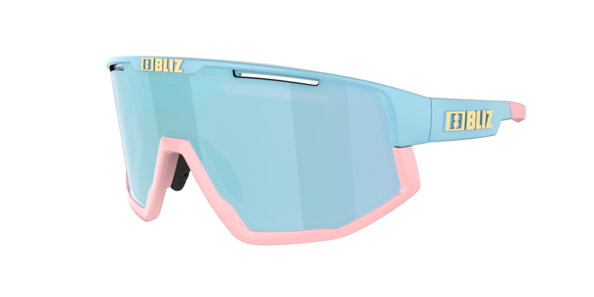 Bliz Fusion Cykelbriller Pastelblå/Lyserød med Blå Linse
