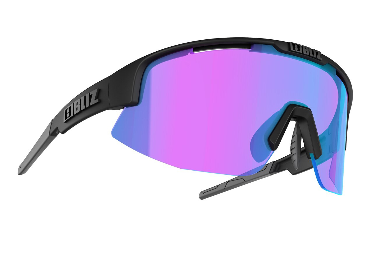 Bliz Matrix Small - Cykelbriller - Matsort/Nano Optics Nordic Light Begonia - Violet w Blue Multi