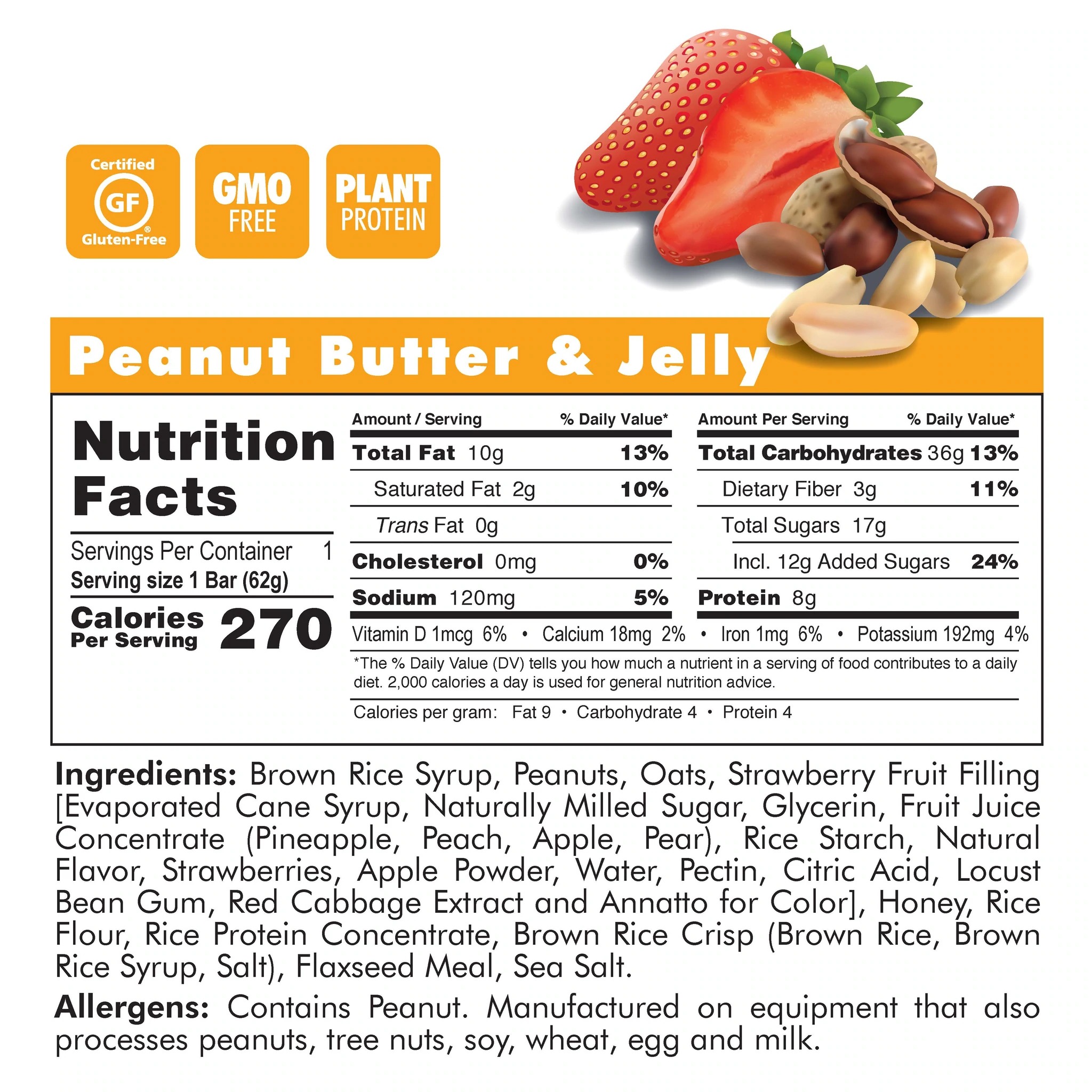Bonk Breaker Energy Bar Peanut Butter and Jelly 62 gram