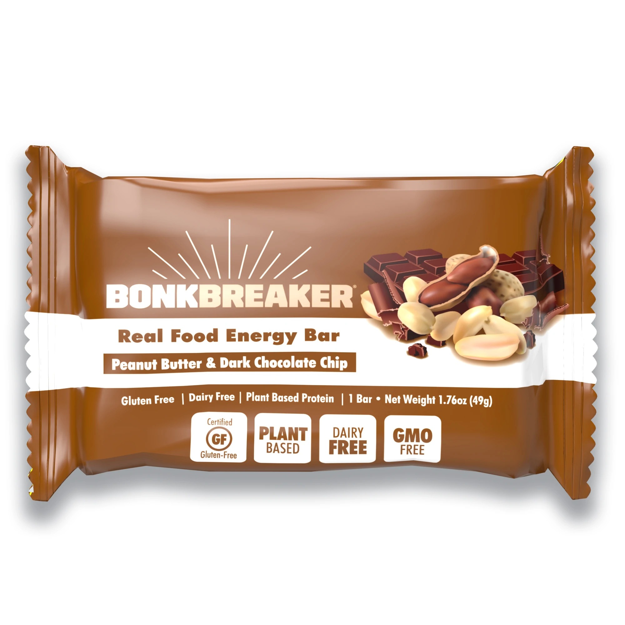 Bonk Breaker Energy Bar Peanut Butter and Chocolate Chip 49 gram