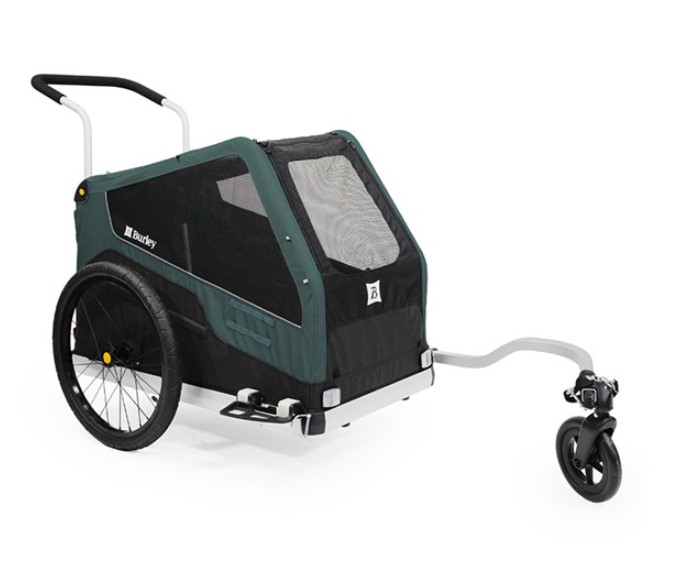 Burley Dog Bark Ranger - Hunde Cykeltrailer - Sort/Grå
