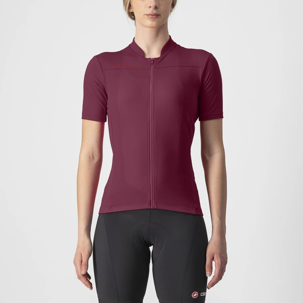 Castelli Anima 3 kortærmetcykeltrøje kvinder Bordeaux/Red