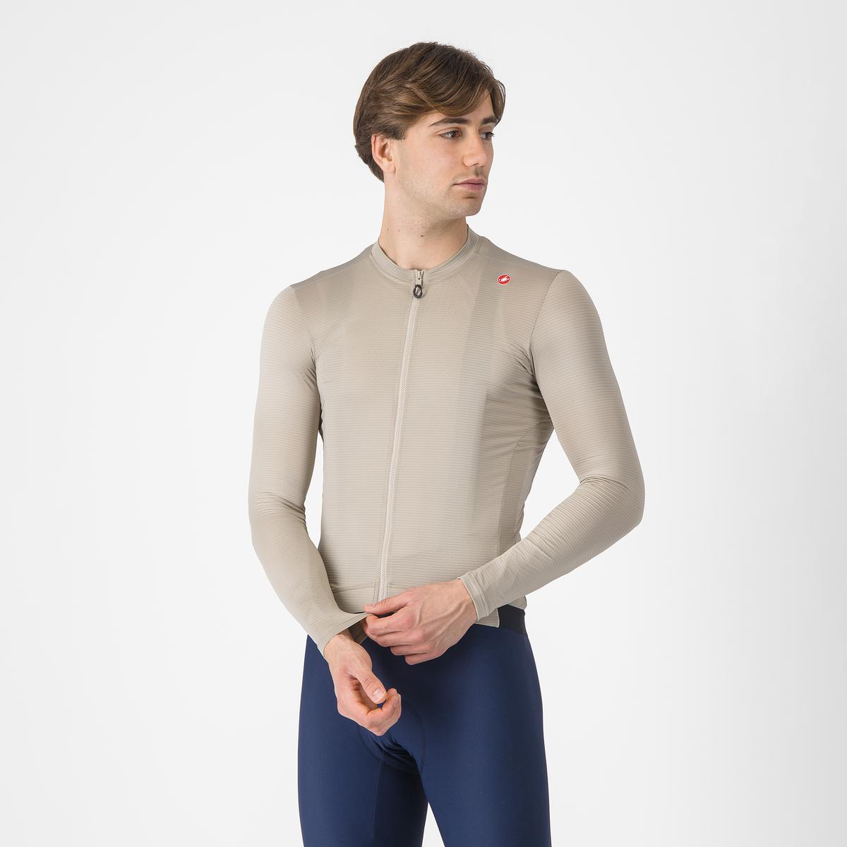 Castelli Espresso Jersey - Lange ærmer - Herre - Beige - Str. 2XL