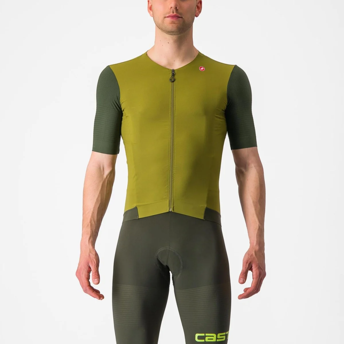 Castelli Premio Black Jersey - Korte ærmer - Herre - Grøn - Str. M